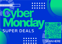 Simple Cyber Monday Postcard Design