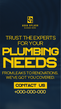 Modern Minimalist Plumbing Services TikTok Video Image Preview