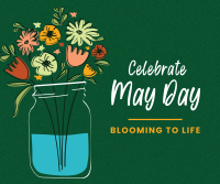 May Day Spring Facebook Post Design