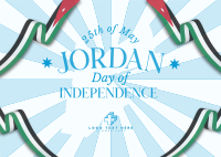Independence Day Jordan Postcard Design