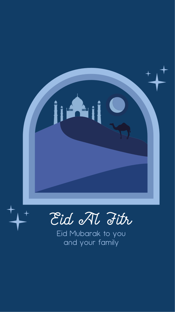 Eid Al Fitr Desert Instagram Story Design Image Preview