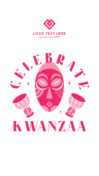 Kwanzaa African Mask  Facebook Story Design
