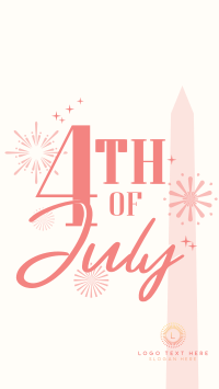 4th of July Text Facebook Story Design
