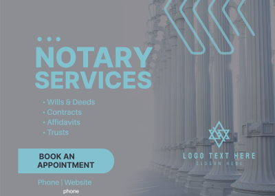 Notary Services Offer Postcard Image Preview