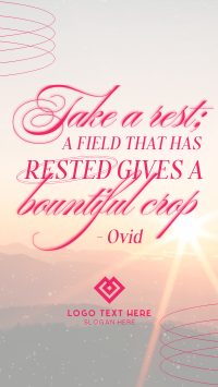 Rest Daily Reminder Quote Video Image Preview