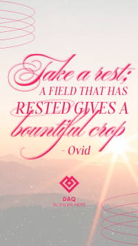 Rest Daily Reminder Quote TikTok video Image Preview