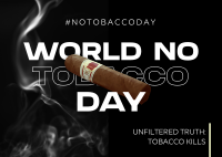 World No Tobacco Day Postcard Design