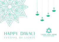 Diwali Celebration Postcard Image Preview
