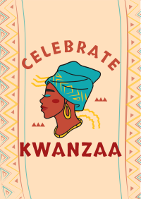 Kwanzaa African Woman Flyer Design