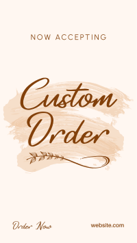 Brush Custom Order Facebook story Image Preview