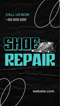 Grunge Shoe Repair Facebook Story Design