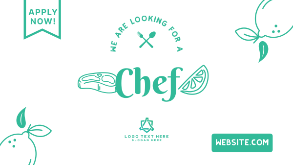 We are Hiring Chef Facebook Event Cover Design