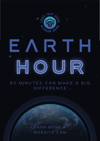 60 Minutes Earth Flyer Design