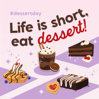 Cute Dessert Greeting Instagram post Image Preview