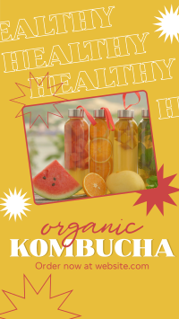 Healthy Kombucha TikTok Video Design