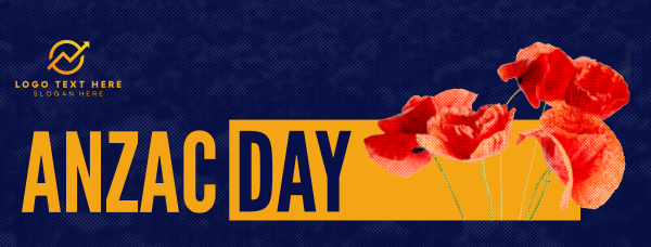 Halftone Poppies Facebook Cover Design Image Preview