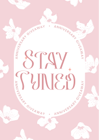 Floral Anniversary Giveaway Poster Design
