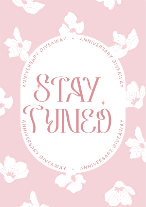 Floral Anniversary Giveaway Poster Image Preview