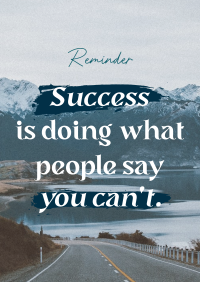 Success Motivational Quote Poster Image Preview