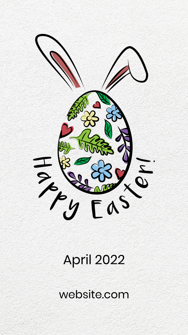Egg Bunny Instagram Story Design Image Preview