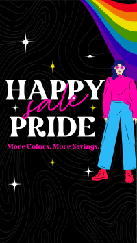 Modern Happy Pride Month Sale  Facebook Story Design