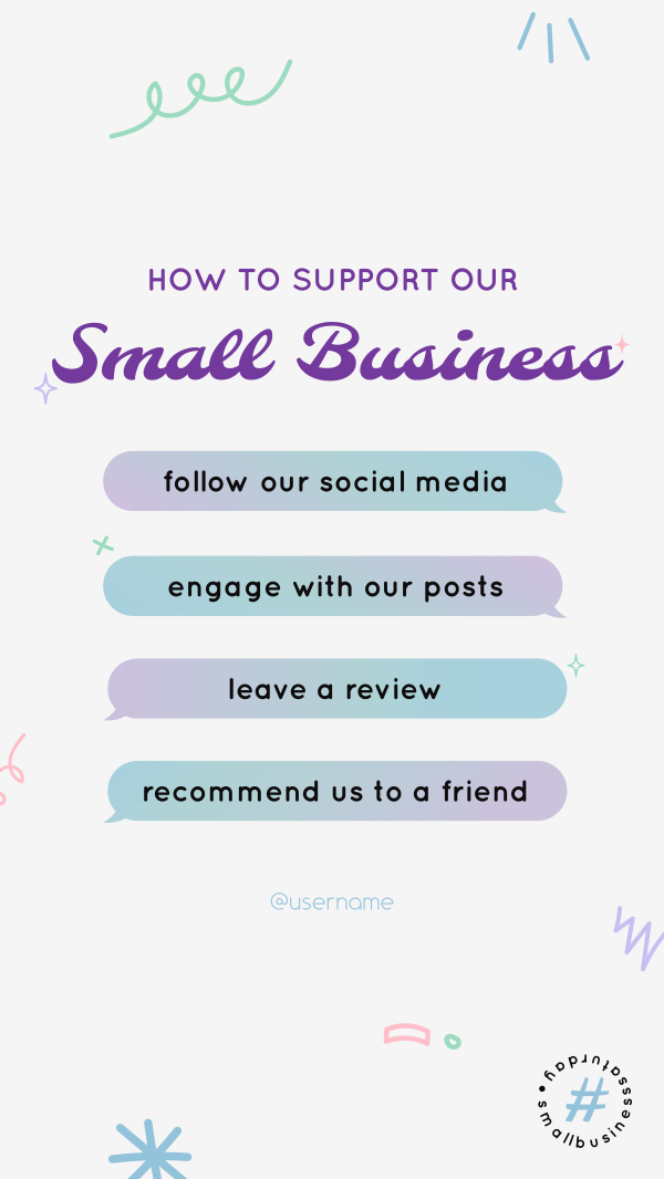 Support Small Business Facebook Story Design