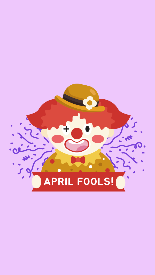 April Fools Clown Banner Facebook Story Design Image Preview