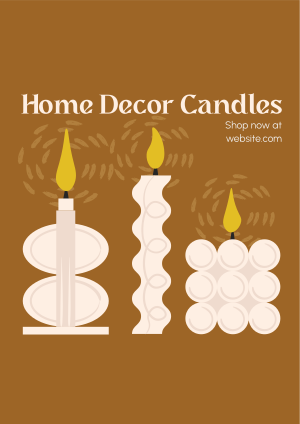 Home Decor Candles Flyer Image Preview