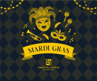 Mardi Gras Celebration Facebook post Image Preview