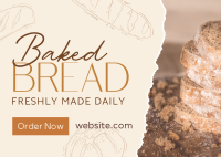 Baked Bread Bakery Postcard Design