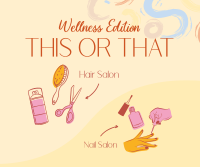 This or That Wellness Salon Facebook Post Design
