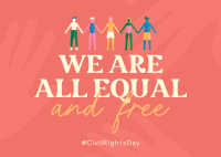 Civilians' Equality Postcard Image Preview