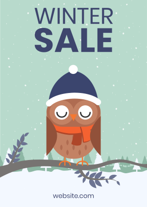 Owl During Winter Poster Image Preview