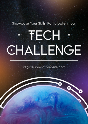 Minimalist Tech Challenge Flyer Image Preview