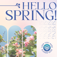 Retro Welcome Spring Linkedin Post Image Preview