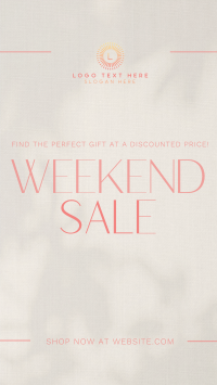Minimalist Weekend Sale Instagram Story Design
