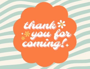 Groovy Florals Thank You Card Image Preview