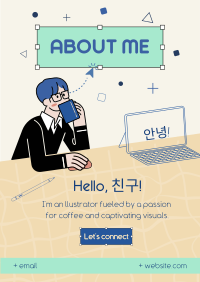 About Me Illustration Flyer Image Preview