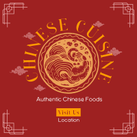 Authentic Chinese Cuisine Instagram Post Design