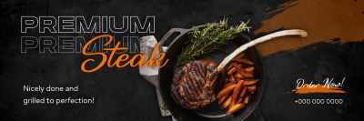 Premium Steak Order Twitter header (cover) Image Preview