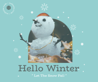 A Happy Snowman Facebook Post Design