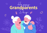 Happy Grandparents Day Postcard Design