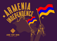 Celebrate Armenia Independence Postcard Design