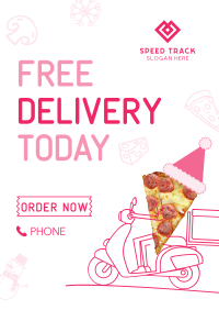 Holiday Pizza Delivery Flyer Image Preview