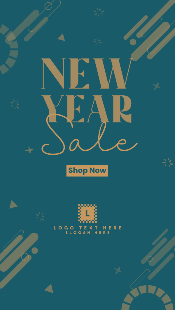 New Year Blob Sale Instagram Story Design Image Preview