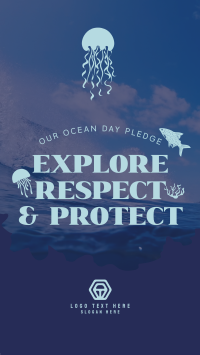Ocean Day Pledge Instagram Story Design