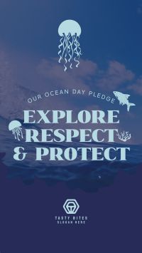 Ocean Day Pledge Instagram story Image Preview