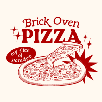 Retro Brick Oven Pizza T-shirt Image Preview