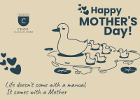 Mother Duck Postcard Design