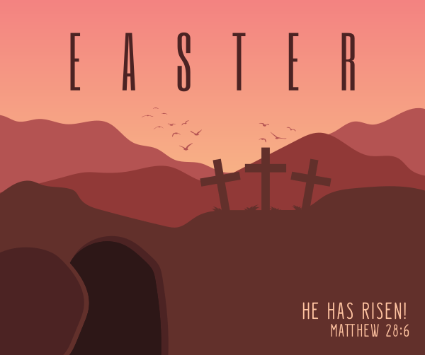 He Has Risen Facebook Post Design Image Preview